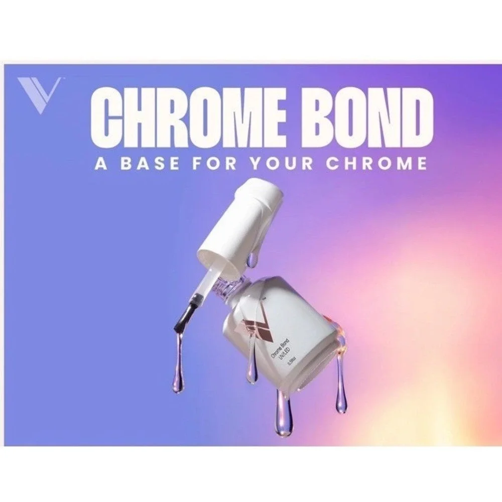 V Beauty Pure Chrome Bond UV/LED‎ .5 Oz New In Open Box Nail Polish